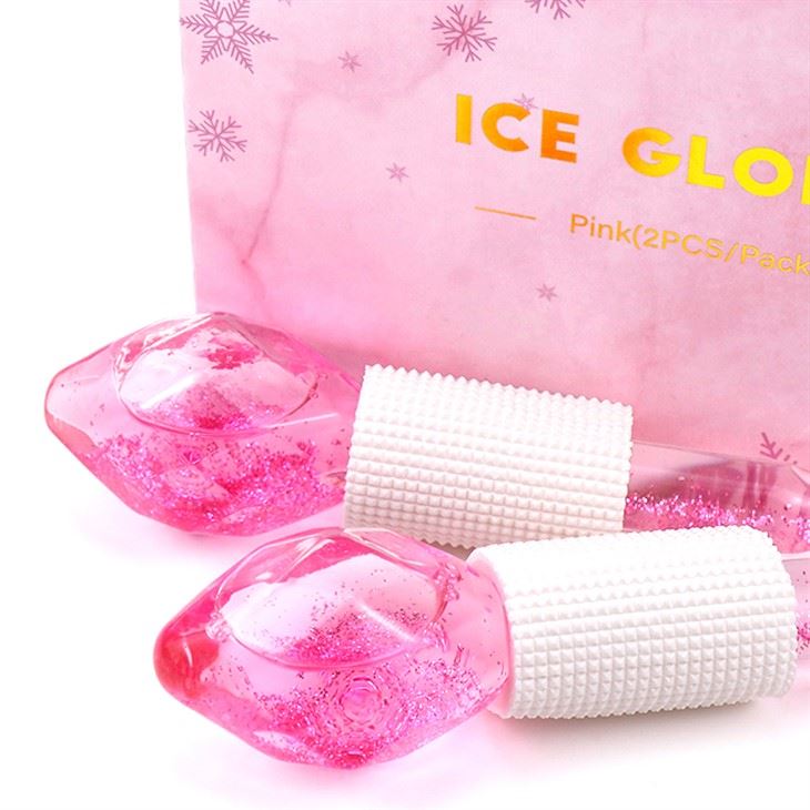 Globos de gelo facial com garras de borracha removíveis e anticongelante