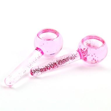 Glitter rosa beleza ferramenta de refrigeração facial globos