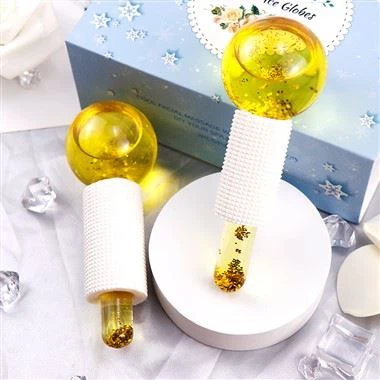 Globo de refrigeração de ouro para círculo de olho no pescoço do rosto