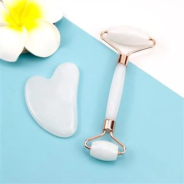 Conjunto de face do rolo de gua sha jade