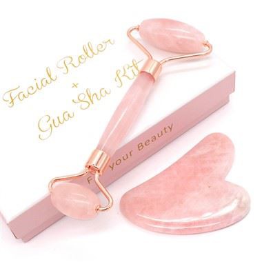 Jade roller gua sha para rosto como ferramentas de cuidados com a pele