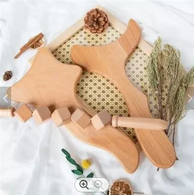 Manual de madeira gua sha sha anti -celulite stick