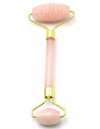 Rolo de jade de quartzo rosa natural e ovos Yoni