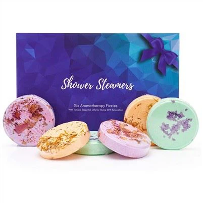 Com os comprimidos de vapor de chuveiro