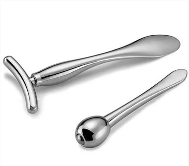 Liga de zinco mini espátula cosmética creme para os olhos rolo de massagem atacado