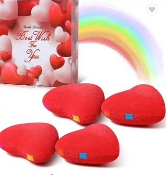 Bombas de banho em forma de coração
