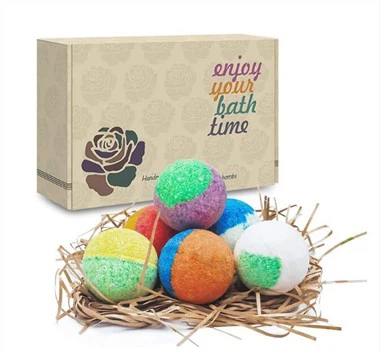 Conjunto de presentes de bombas de banho orgânico