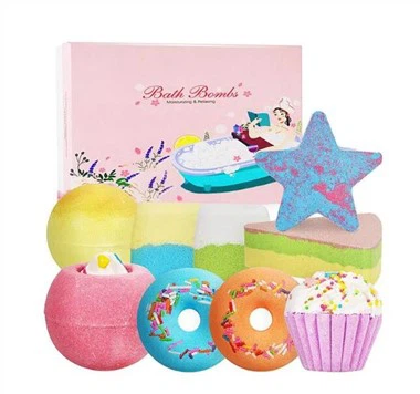 Bombas de banho em forma de rosca natural