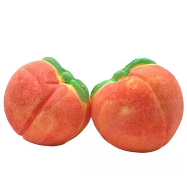 Bombas de banho de espuma de pêssego de ingrediente natural