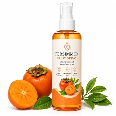 Spray corporal desodorizante de caqui de marca própria